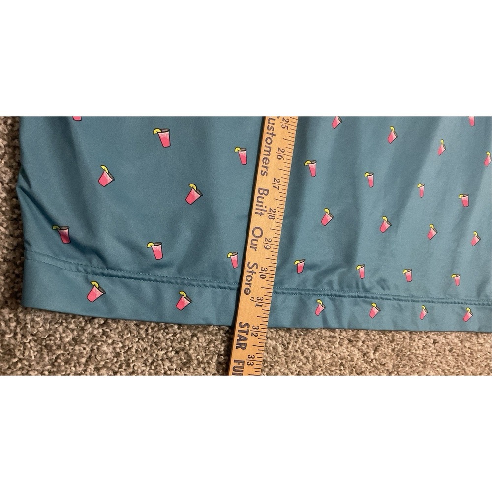 FootJoy FJ Golf Polo Shirt Men's Blue Cocktail Drink Hawaiian Print Polo Sz L - Picture 8 of 8